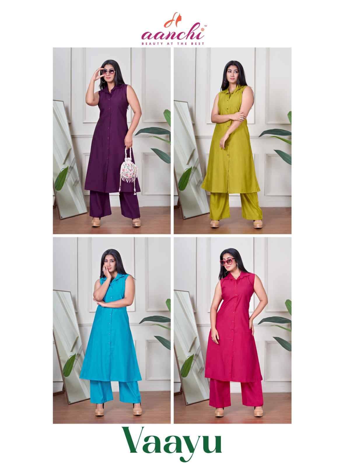 Vaayu By Aanchi 1001 To 1004 Series Designer Stylish Fancy Colorful Beautiful Party Wear & Ethnic Wear Collection Vertican Co-Ords At Wholesale Price