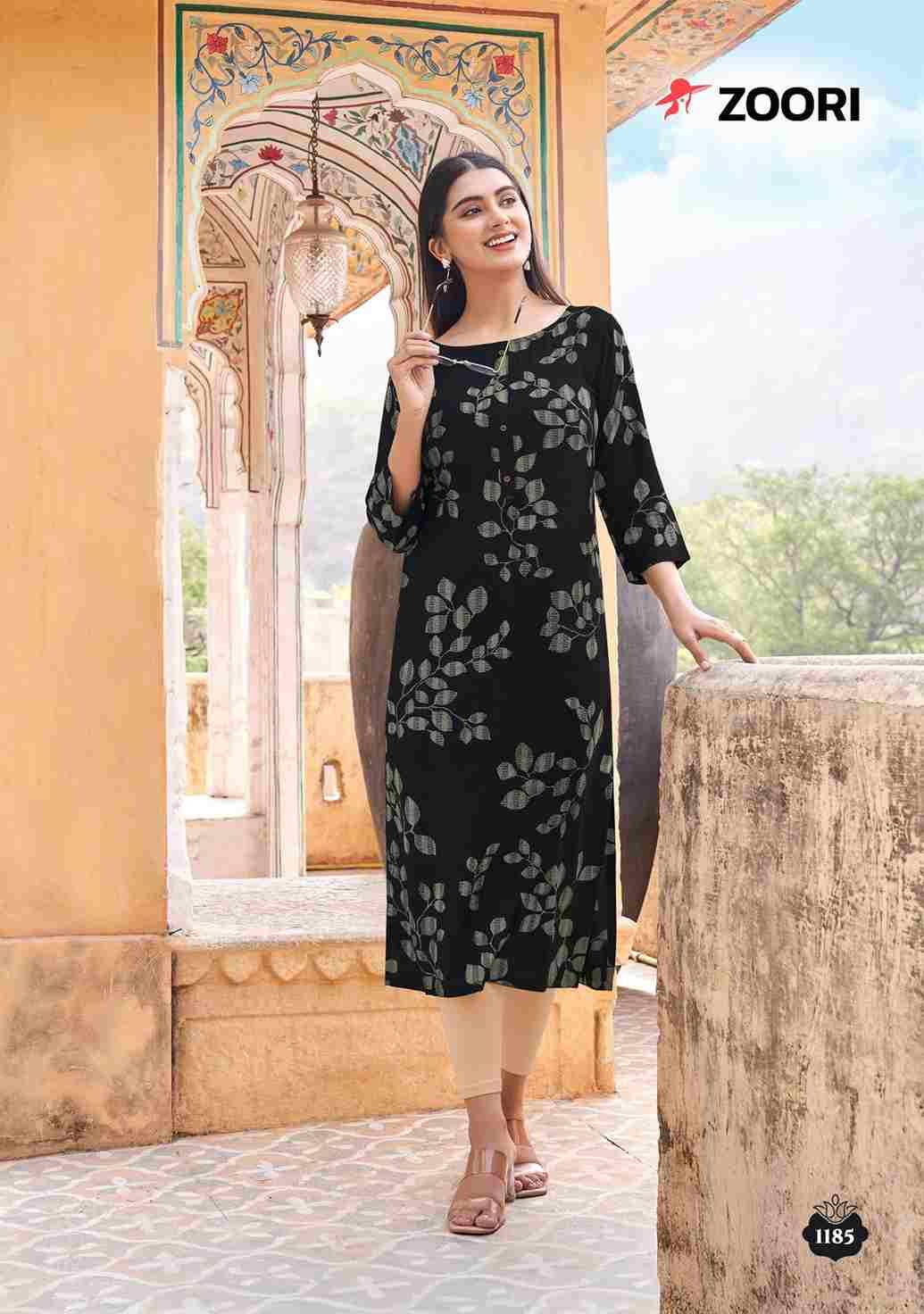 Akshara Vol-31 By Zoori 1182 To 1186 Series Designer Stylish Fancy Colorful Beautiful Party Wear & Ethnic Wear Collection Rayon Print Kurtis At Wholesale Price