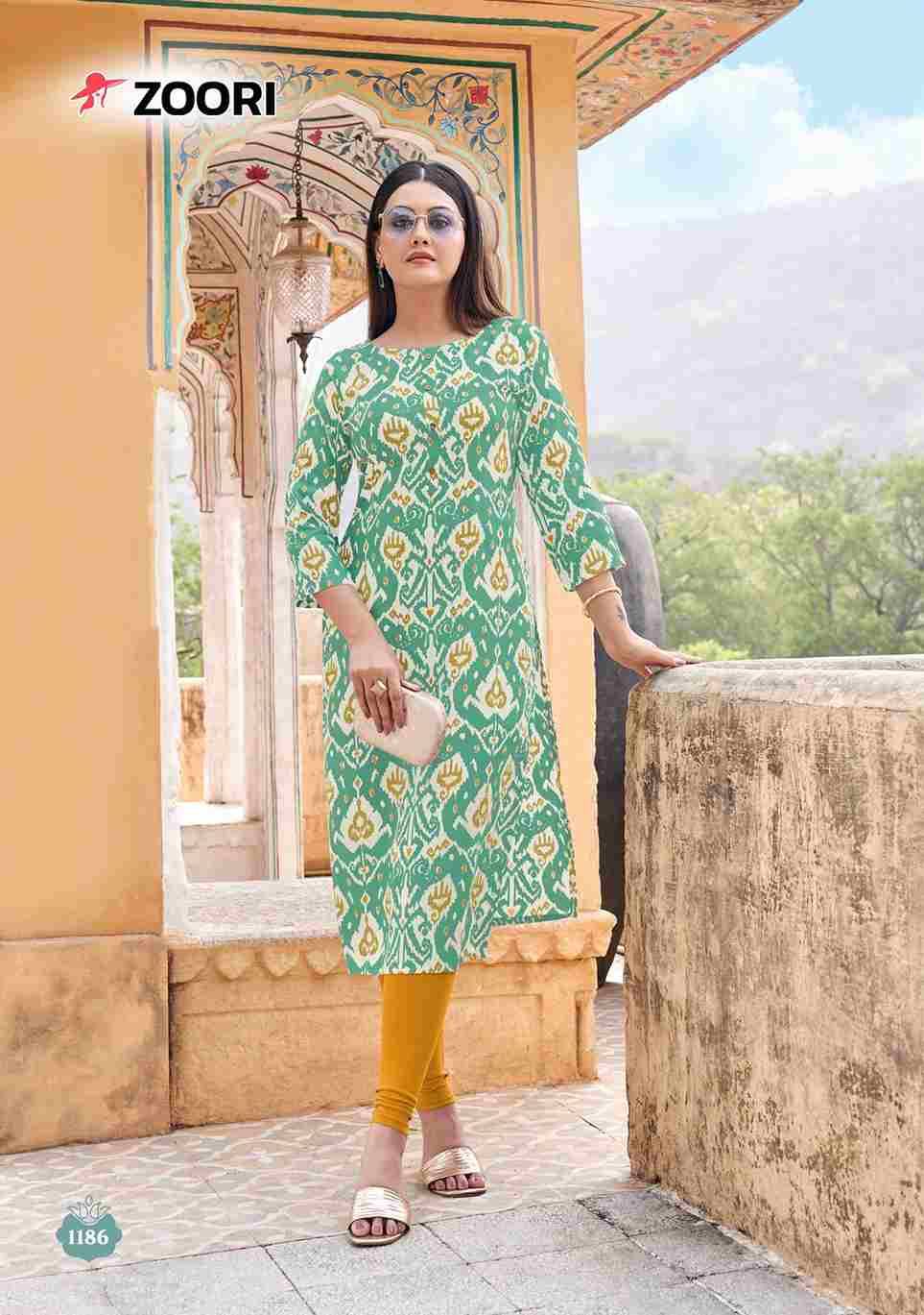 Akshara Vol-31 By Zoori 1182 To 1186 Series Designer Stylish Fancy Colorful Beautiful Party Wear & Ethnic Wear Collection Rayon Print Kurtis At Wholesale Price