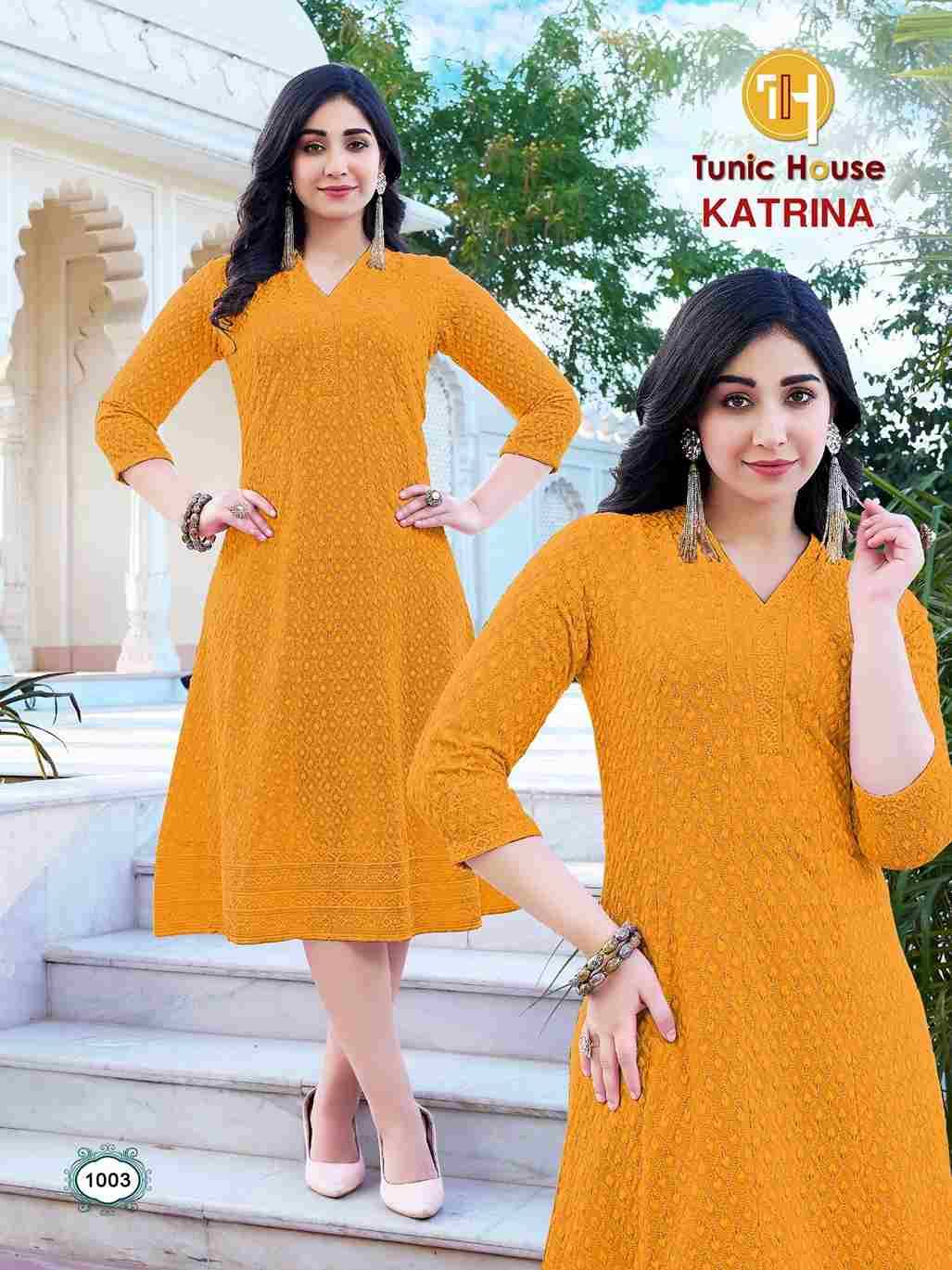 Katrina By Tunic House 1001 To 1010 Series Designer Stylish Fancy Colorful Beautiful Party Wear & Ethnic Wear Collection Viscose Rayon Print Kurtis At Wholesale Price