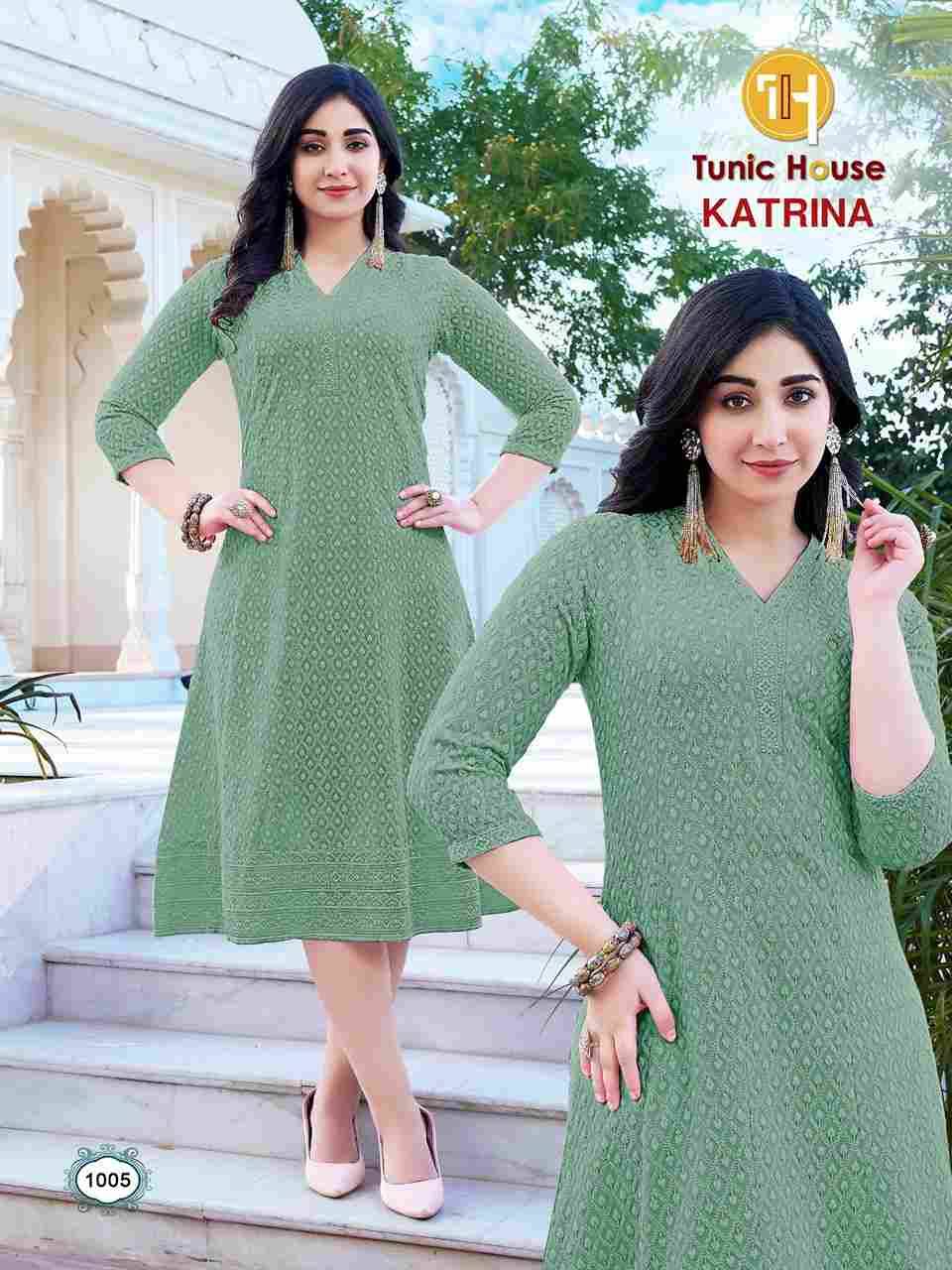 Katrina By Tunic House 1001 To 1010 Series Designer Stylish Fancy Colorful Beautiful Party Wear & Ethnic Wear Collection Viscose Rayon Print Kurtis At Wholesale Price