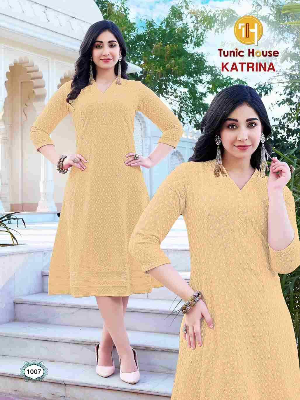 Katrina By Tunic House 1001 To 1010 Series Designer Stylish Fancy Colorful Beautiful Party Wear & Ethnic Wear Collection Viscose Rayon Print Kurtis At Wholesale Price