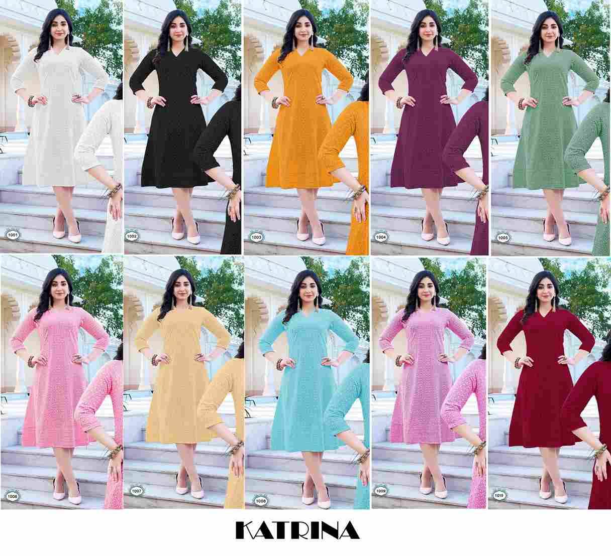 Katrina By Tunic House 1001 To 1010 Series Designer Stylish Fancy Colorful Beautiful Party Wear & Ethnic Wear Collection Viscose Rayon Print Kurtis At Wholesale Price