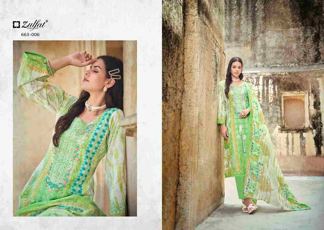 Gulnaaz Vol-5 By Zulfat 663-001 To 663-008 Series Beautiful Festive Suits Stylish Fancy Colorful Casual Wear & Ethnic Wear Pure Cotton Print Dresses At Wholesale Price