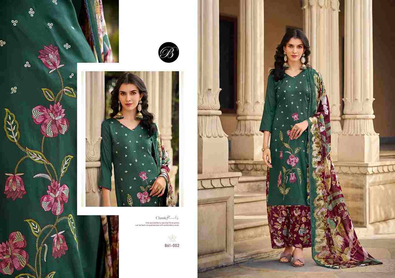 Gulkayra Vol-2 By Belliza 861-001 To 861-008 Series Beautiful Suits Colorful Stylish Fancy Casual Wear & Ethnic Wear Heavy Jam Dresses At Wholesale Price