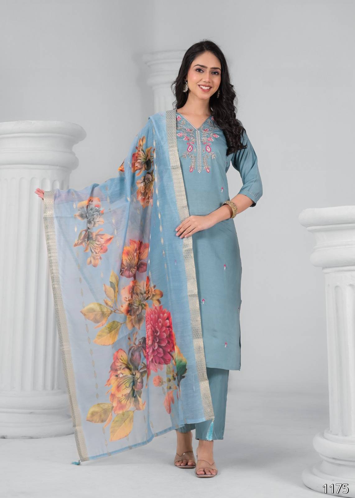 Tanisha Vol-23 By Fashid Wholesale 1169 To 1175 Series Beautiful Suits Colorful Stylish Fancy Casual Wear & Ethnic Wear Chanderi Viscose Embroidered Work Dresses At Wholesale Price