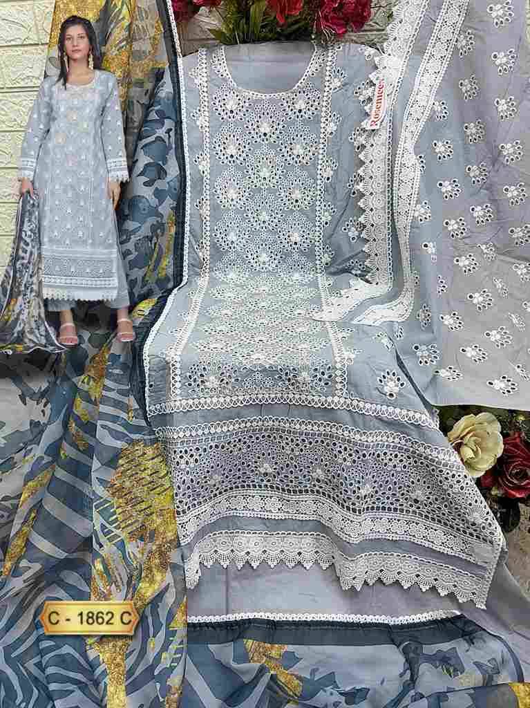 Fepic 1862 Colours By Fepic 1862-A To 1862-C Series Beautiful Pakistani Suits Colorful Stylish Fancy Casual Wear & Ethnic Wear Cambric Cotton Embroidered Dresses At Wholesale Price