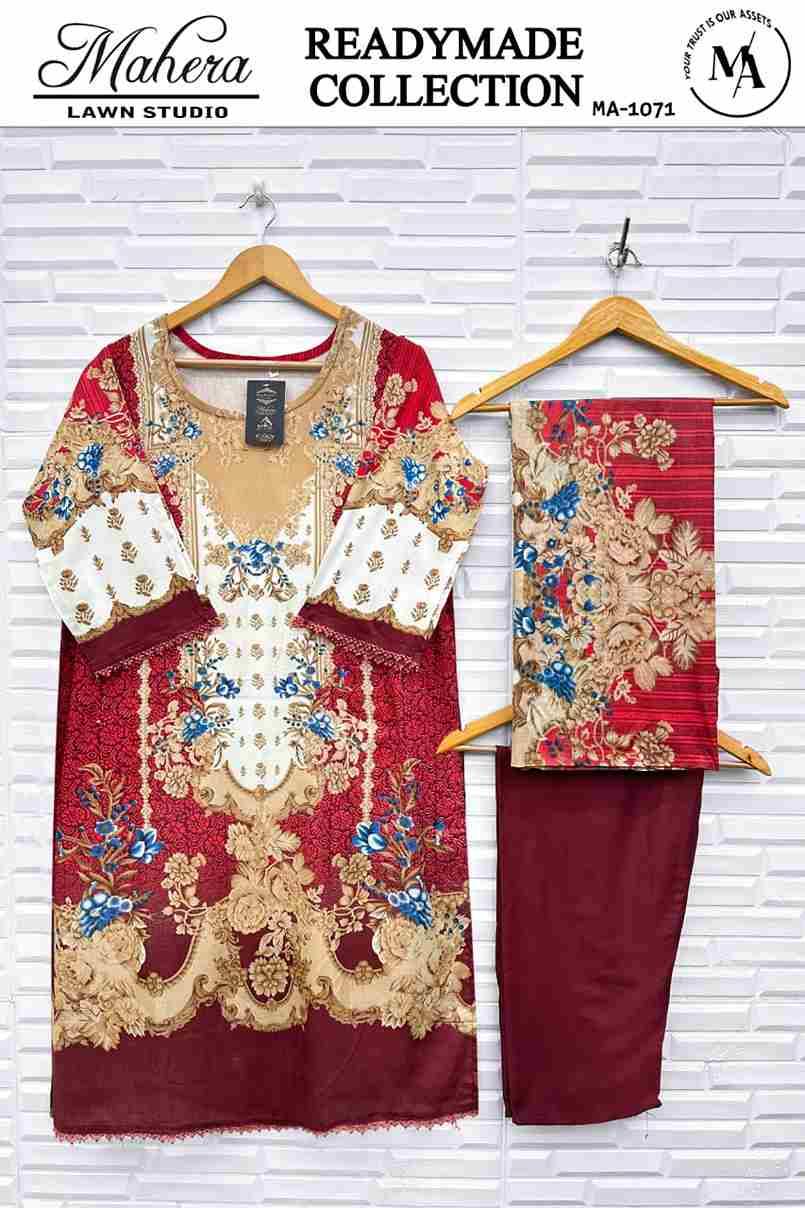 Mahera 1067 Series By Mahera Lawn Studio 1067 To 1072 Series Beautiful Pakistani Suits Colorful Stylish Fancy Casual Wear & Ethnic Wear Pure Rayon Dresses At Wholesale Price