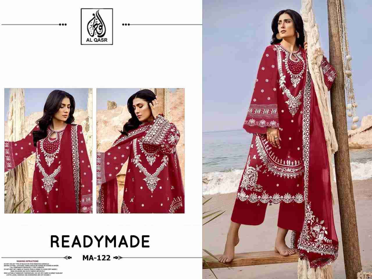 MA-122 Colours By Al Qasr 122-A To 122-D Series Beautiful Pakistani Suits Colorful Stylish Fancy Casual Wear & Ethnic Wear Pure Rayon Cotton Dresses At Wholesale Price