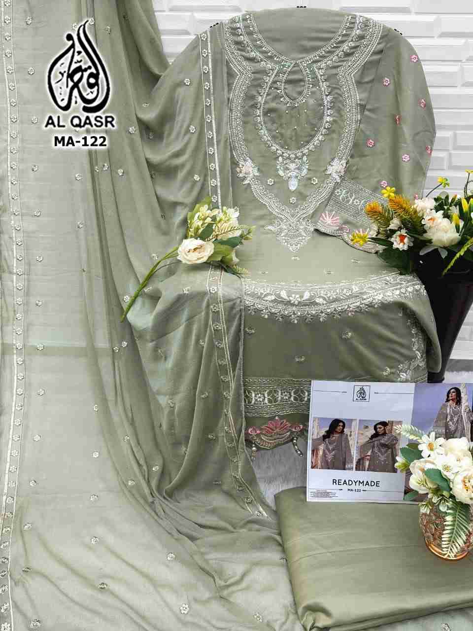 MA-122 Colours By Al Qasr 122-A To 122-D Series Beautiful Pakistani Suits Colorful Stylish Fancy Casual Wear & Ethnic Wear Pure Rayon Cotton Dresses At Wholesale Price
