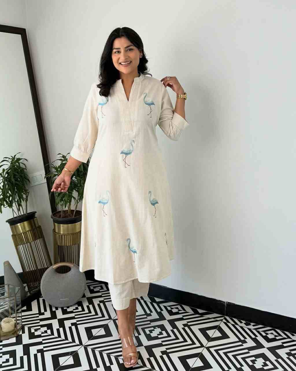 Sarus By Kaamiri 01 To 03 Series Designer Stylish Fancy Colorful Beautiful Party Wear & Ethnic Wear Collection Pure Cotton Kurtis With Bottom At Wholesale Price