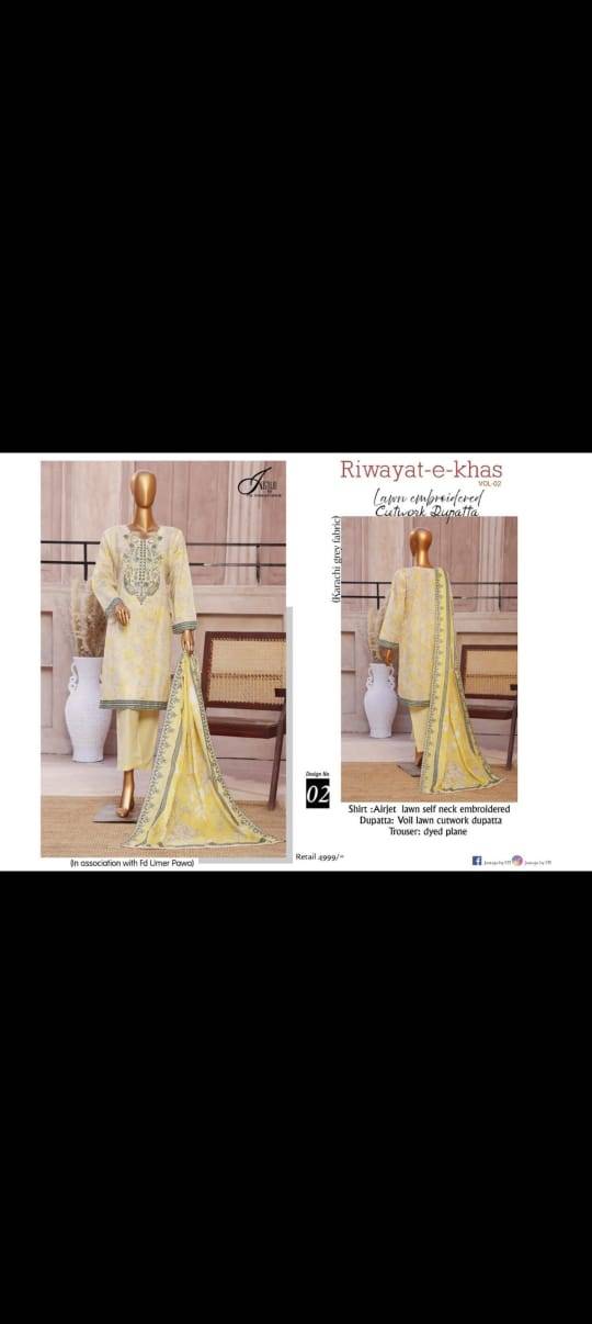 Original Pakistani Riwayat-E-Khas Vol-4 By Fashid Wholesale Beautiful Pakistani Suits Colorful Stylish Fancy Casual Wear & Ethnic Wear Lawn Print Dresses At Wholesale Price