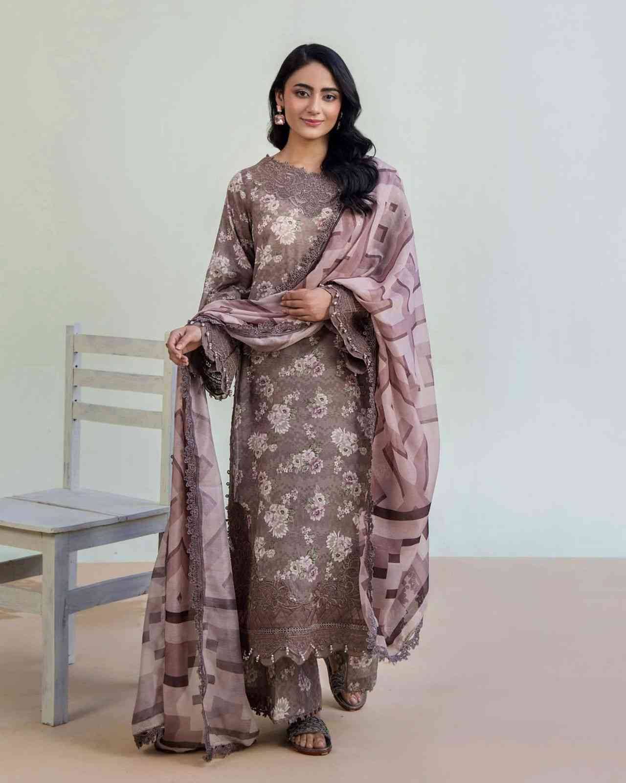 Original Pakistani Adans Libas Lawn Print-2025 Vol-1 By Fashid Wholesale 01 To 11 Series Beautiful Pakistani Suits Colorful Stylish Fancy Casual Wear & Ethnic Wear Lawn Print Dresses At Wholesale Price