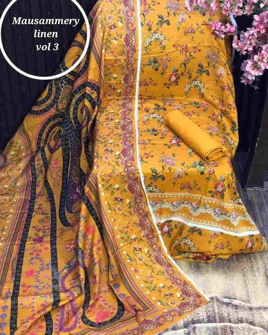 Original Pakistani Mausammery Linen Vol-3 By Fashid Wholesale 301 To 311 Series Beautiful Pakistani Suits Colorful Stylish Fancy Casual Wear & Ethnic Wear Linen Print Dresses At Wholesale Price