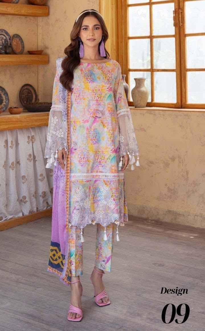 Original Pakistani Sunshine Bloom By Alzohaib 01 To 12 Series Beautiful Pakistani Suits Colorful Stylish Fancy Casual Wear & Ethnic Wear Linen Print Dresses At Wholesale Price
