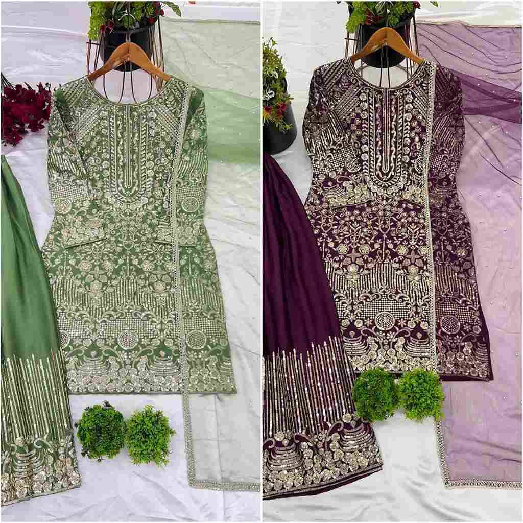 Sf-1031 By Fashid Wholesale 01 To 02 Series Beautiful Festive Suits Stylish Fancy Colorful Casual Wear & Ethnic Wear Pure Chinnon Silk Dresses At Wholesale Price