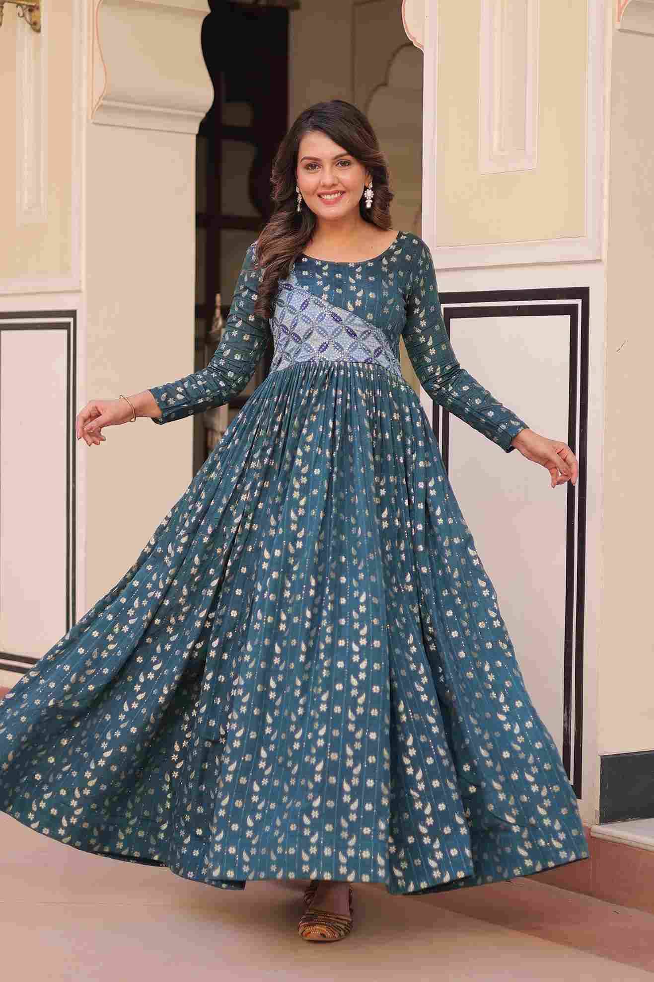 Sf-1033 By Fashid Wholesale 01 To 02 Series Designer Beautiful Collection Occasional Wear & Party Wear Jacquard Gowns At Wholesale Price