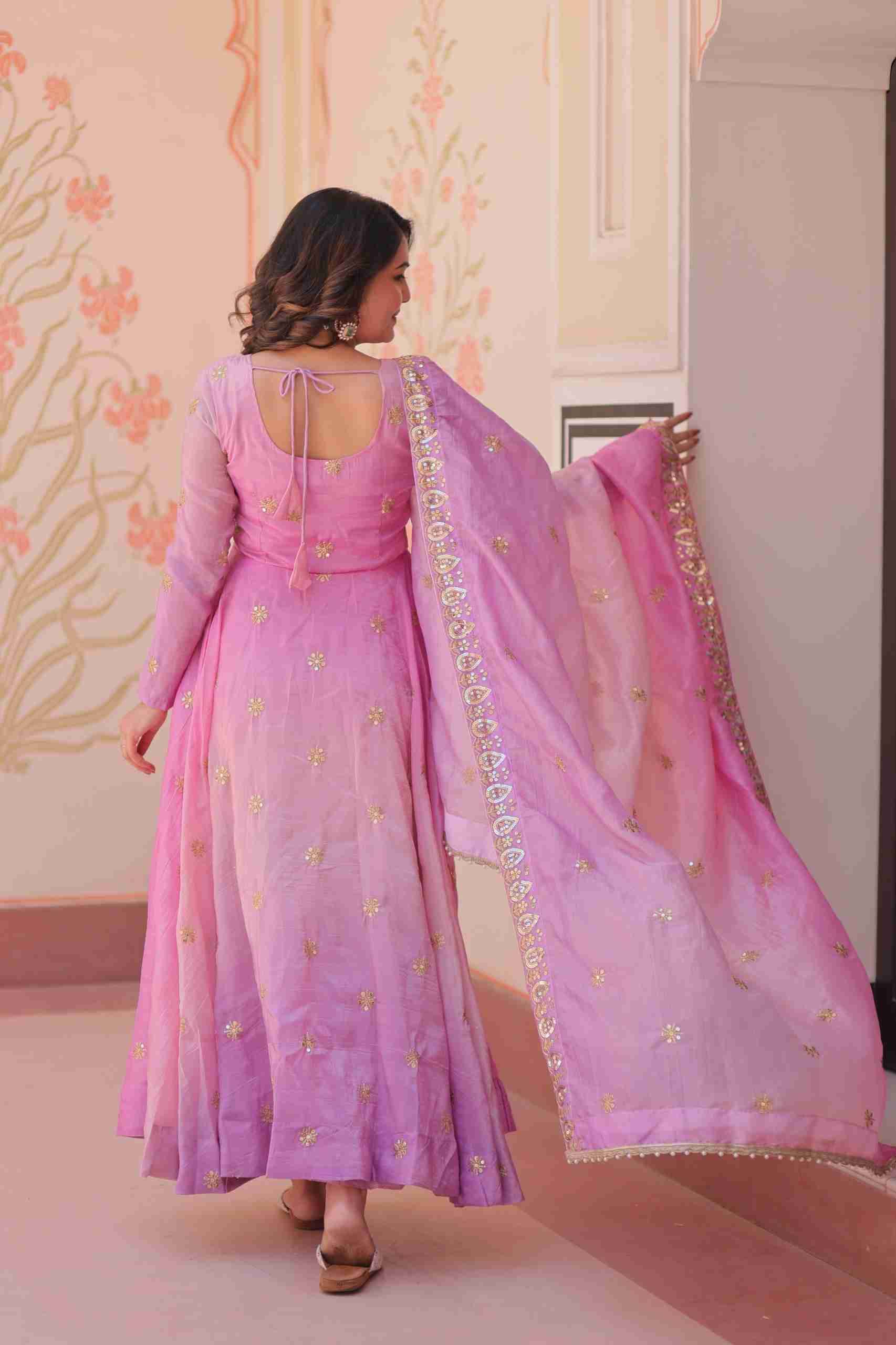 Sf-1038 By Fashid Wholesale 01 To 02 Series Designer Beautiful Collection Occasional Wear & Party Wear Organza Gowns At Wholesale Price