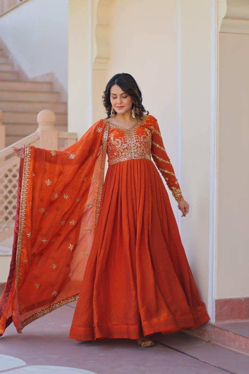 Sf-1040 By Fashid Wholesale 01 To 02 Series Designer Beautiful Collection Occasional Wear & Party Wear Fendy Gowns At Wholesale Price