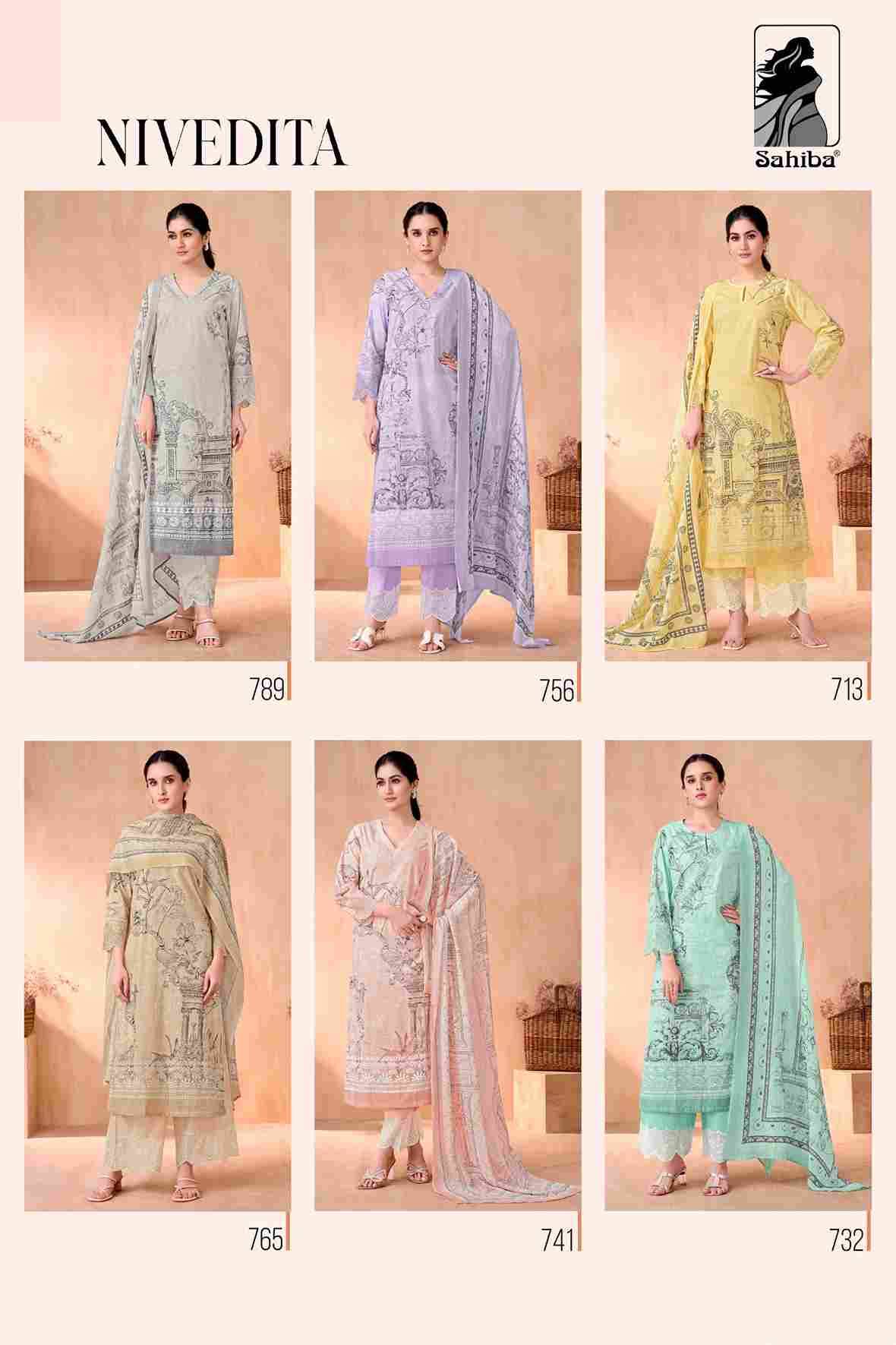 Nivedita By Sahiba Fabrics Beautiful Festive Suits Colorful Stylish Fancy Casual Wear & Ethnic Wear Pure Lawn Cotton Dresses At Wholesale Price