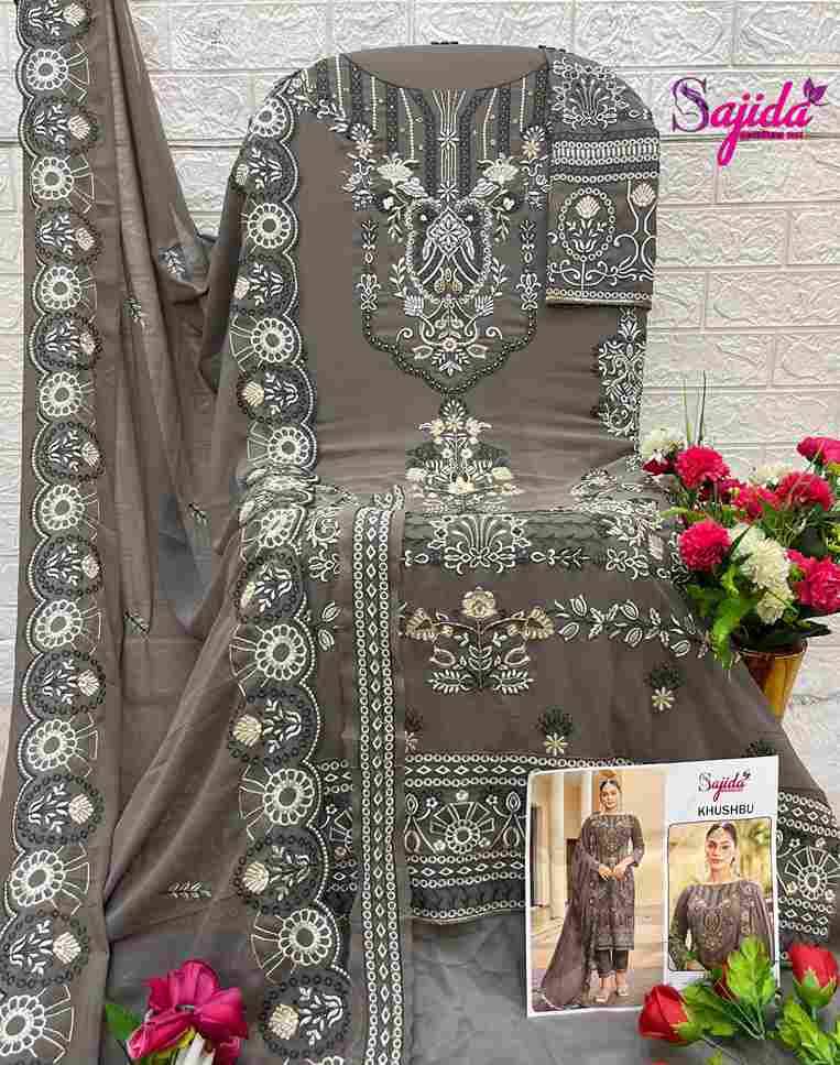 Khushbu By Sajida Designer Suits 1030 To 1032 Series Beautiful Pakistani Suits Colorful Stylish Fancy Casual Wear & Ethnic Wear Heavy Faux Georgette Embroidered Dresses At Wholesale Price