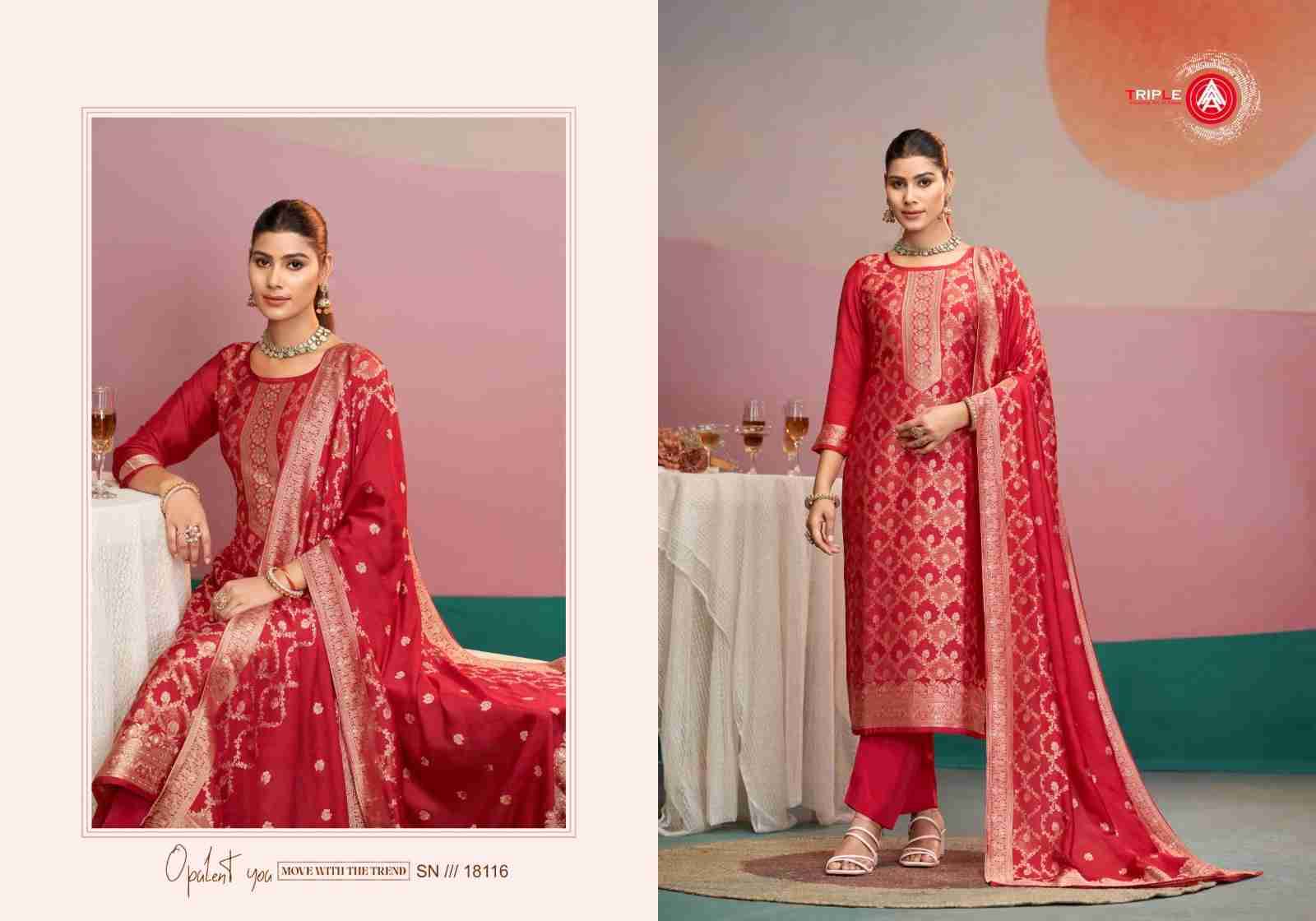 Hanshika Vol-2 By Triple AAA 18111 To 18116 Series Beautiful Festive Suits Colorful Stylish Fancy Casual Wear & Ethnic Wear Viscose Muslin Jacquard Dresses At Wholesale Price