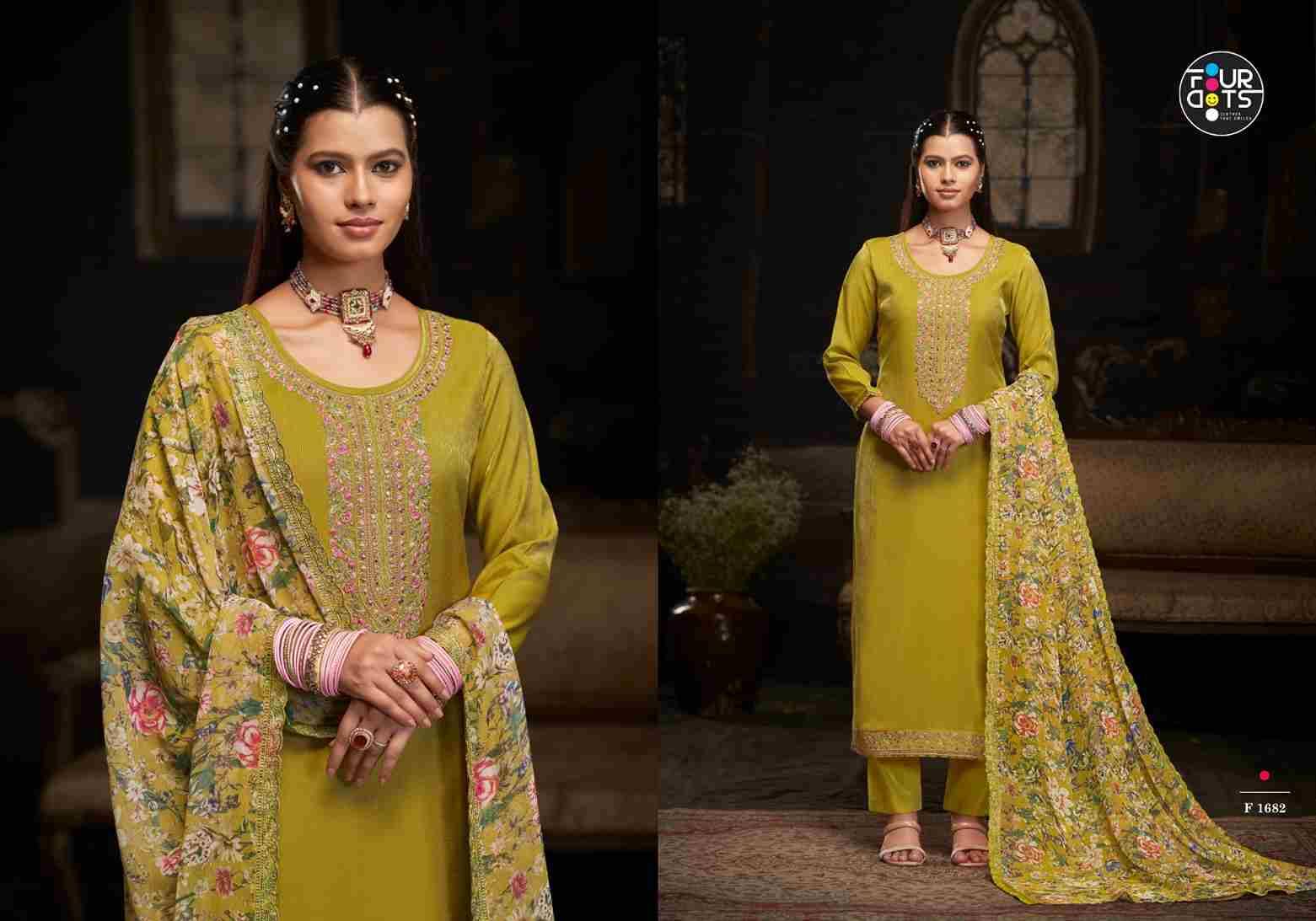 Fabia By Four Dots 1681 To 1684 Series Beautiful Stylish Festive Suits Fancy Colorful Casual Wear & Ethnic Wear & Ready To Wear Fancy Dresses At Wholesale Price