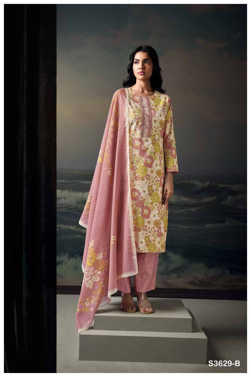 Chahana-3629 By Ganga Fashion 3629-A To 3629-D Series Beautiful Festive Suits Colorful Stylish Fancy Casual Wear & Ethnic Wear Pure Cotton Dresses At Wholesale Price