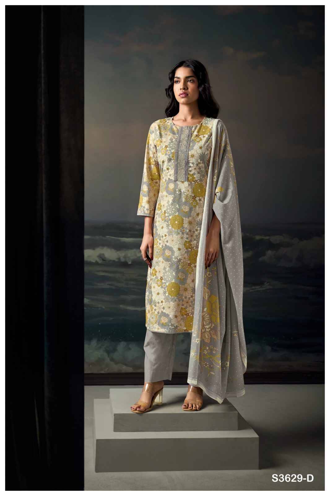 Chahana-3629 By Ganga Fashion 3629-A To 3629-D Series Beautiful Festive Suits Colorful Stylish Fancy Casual Wear & Ethnic Wear Pure Cotton Dresses At Wholesale Price