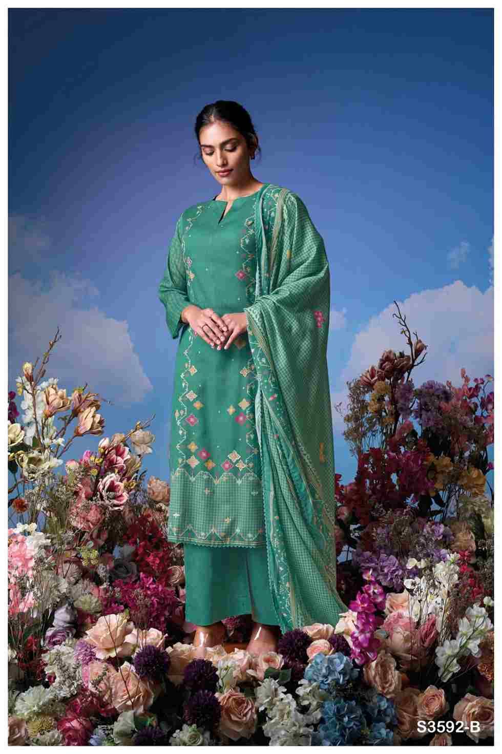Koyel-3592 By Ganga Fashion 3592-A To 3592-D Series Beautiful Festive Suits Colorful Stylish Fancy Casual Wear & Ethnic Wear Pure Mal Dresses At Wholesale Price
