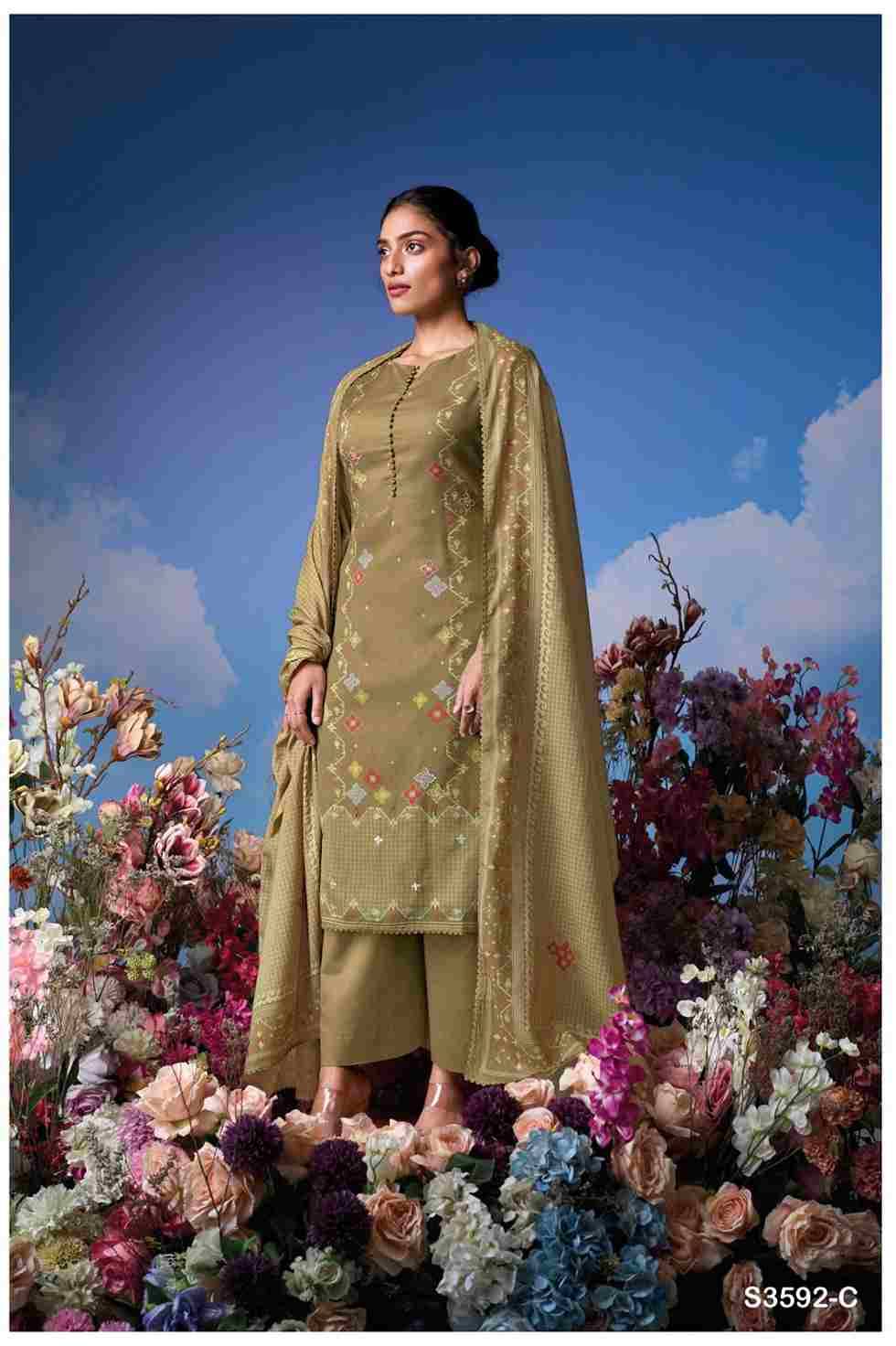 Koyel-3592 By Ganga Fashion 3592-A To 3592-D Series Beautiful Festive Suits Colorful Stylish Fancy Casual Wear & Ethnic Wear Pure Mal Dresses At Wholesale Price