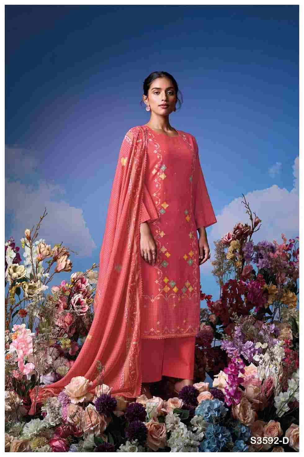 Koyel-3592 By Ganga Fashion 3592-A To 3592-D Series Beautiful Festive Suits Colorful Stylish Fancy Casual Wear & Ethnic Wear Pure Mal Dresses At Wholesale Price