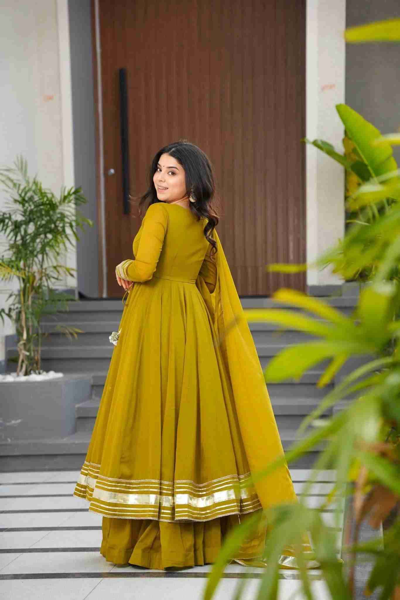 Mb-458 By Fashid Wholesale Designer Beautiful Collection Occasional Wear & Party Wear Faux Georgette Gowns At Wholesale Price
