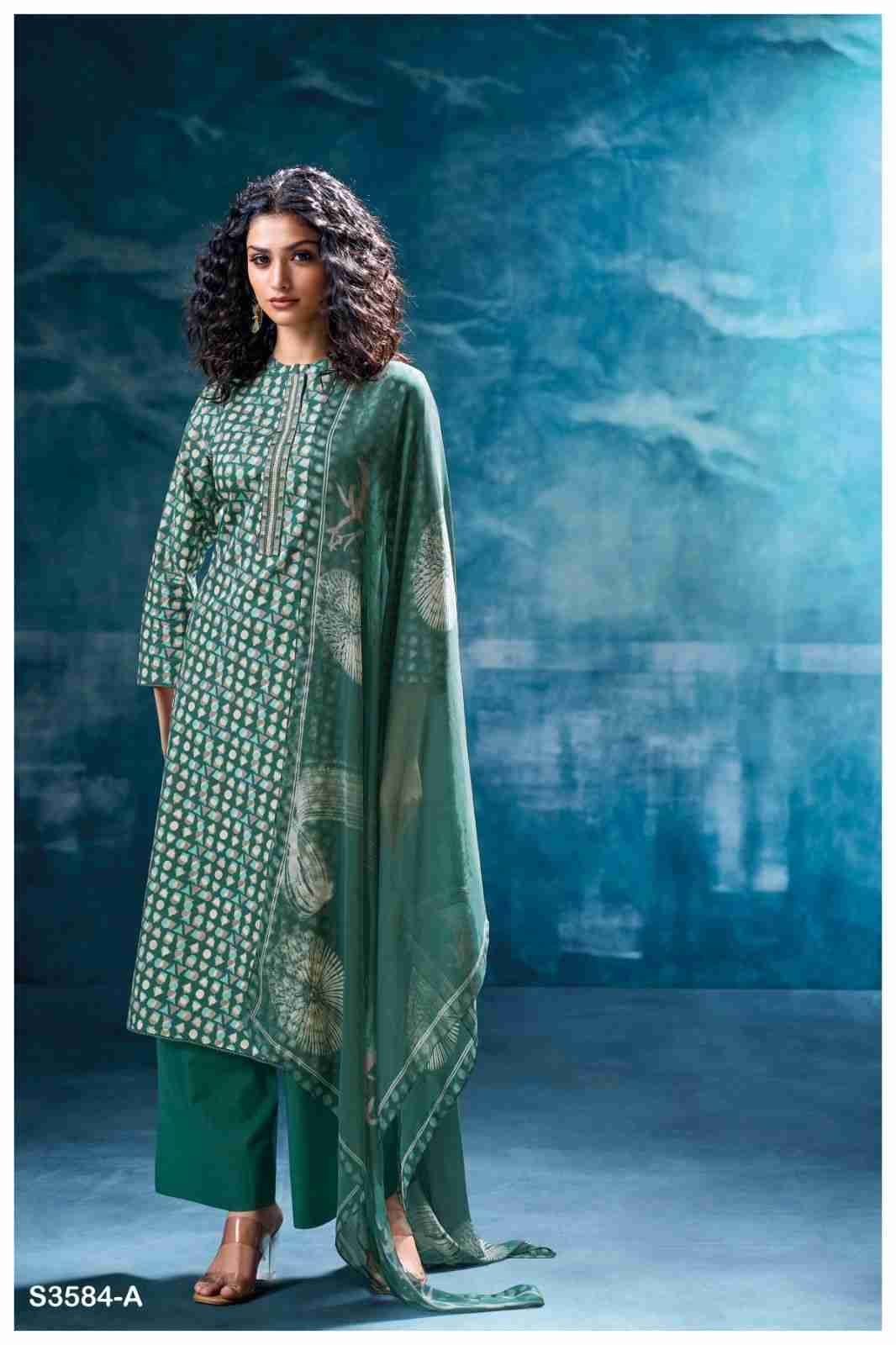Nivritti-3584 By Ganga Fashion 3584-A To 3584-D Series Beautiful Festive Suits Colorful Stylish Fancy Casual Wear & Ethnic Wear Pure Cotton Dresses At Wholesale Price