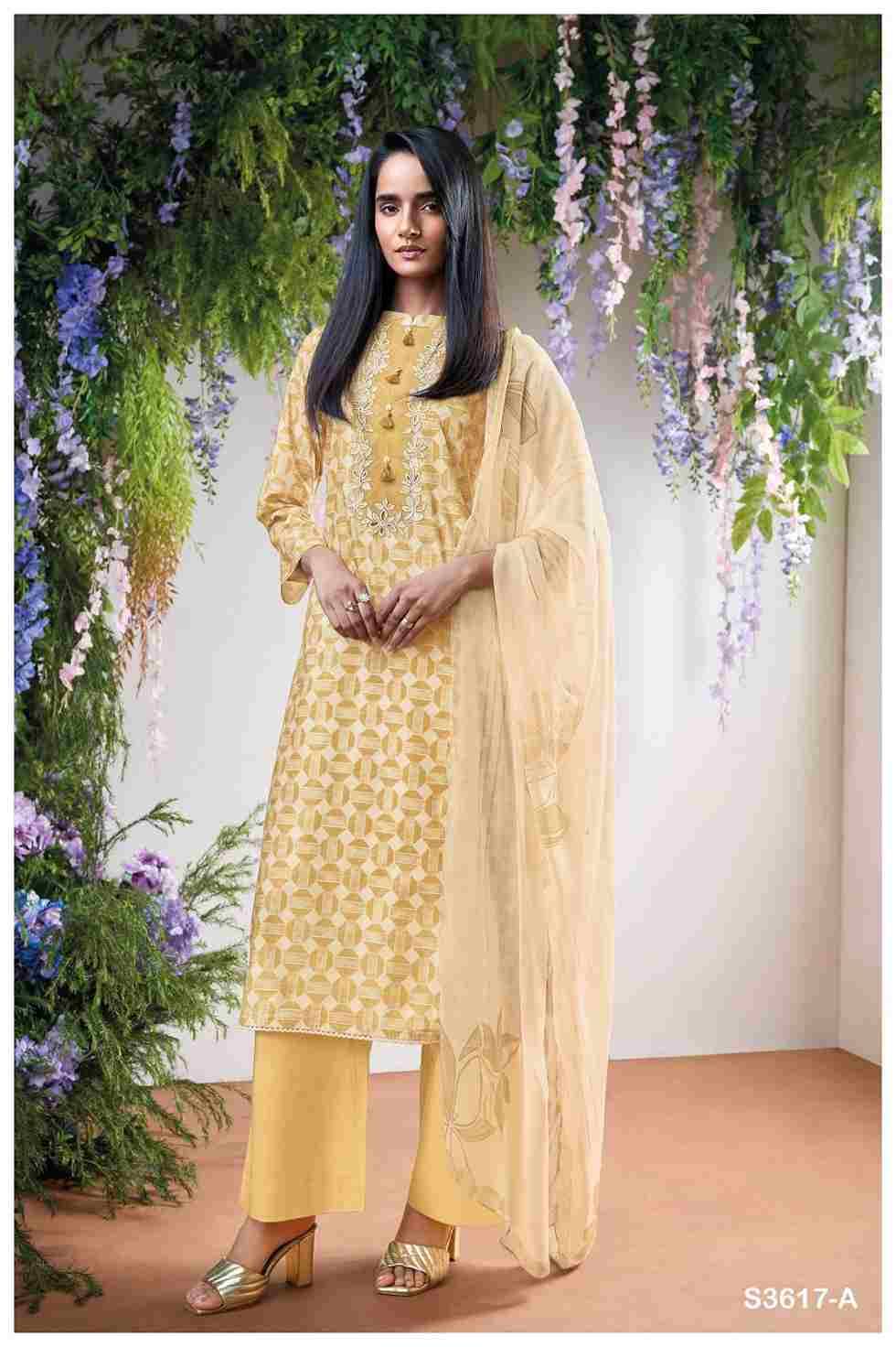 Evaraah-3617 By Ganga Fashion 3617-A To 3617-D Series Beautiful Festive Suits Colorful Stylish Fancy Casual Wear & Ethnic Wear Pure Cotton Dresses At Wholesale Price