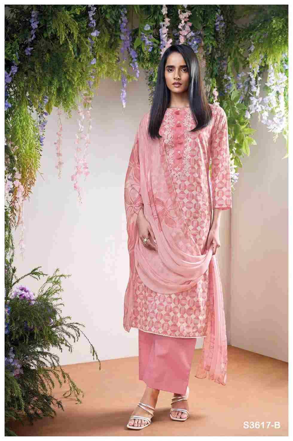 Evaraah-3617 By Ganga Fashion 3617-A To 3617-D Series Beautiful Festive Suits Colorful Stylish Fancy Casual Wear & Ethnic Wear Pure Cotton Dresses At Wholesale Price