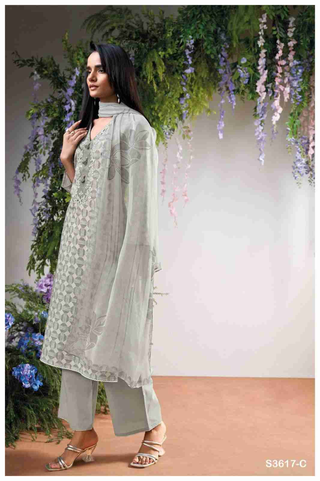 Evaraah-3617 By Ganga Fashion 3617-A To 3617-D Series Beautiful Festive Suits Colorful Stylish Fancy Casual Wear & Ethnic Wear Pure Cotton Dresses At Wholesale Price