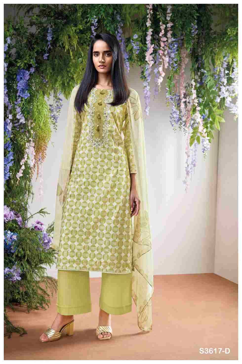 Evaraah-3617 By Ganga Fashion 3617-A To 3617-D Series Beautiful Festive Suits Colorful Stylish Fancy Casual Wear & Ethnic Wear Pure Cotton Dresses At Wholesale Price
