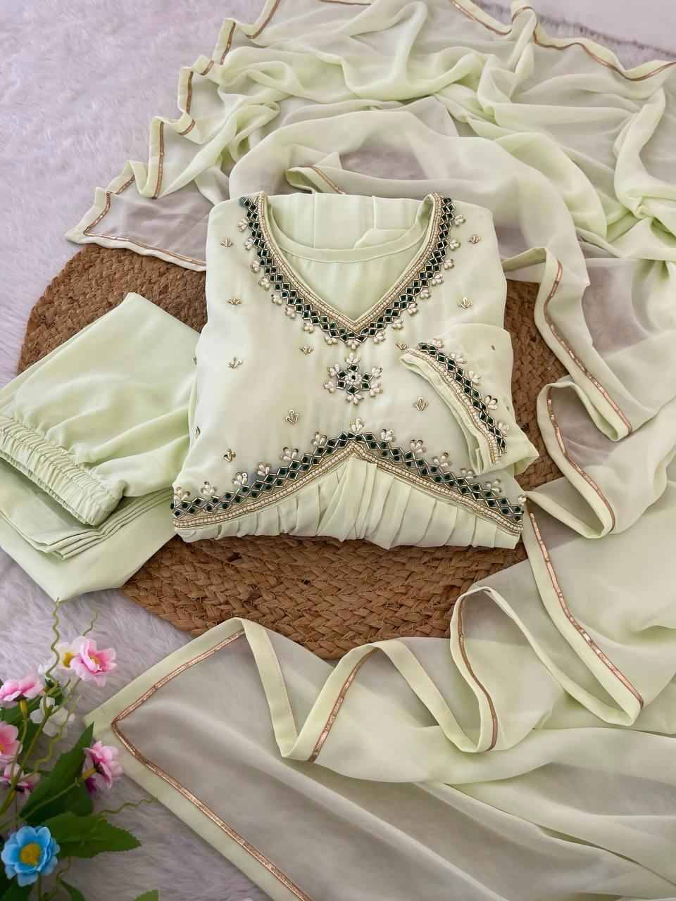 Mb-371 By Fashid Wholesale Designer Beautiful Collection Occasional Wear & Party Wear Faux Georgette Gowns At Wholesale Price