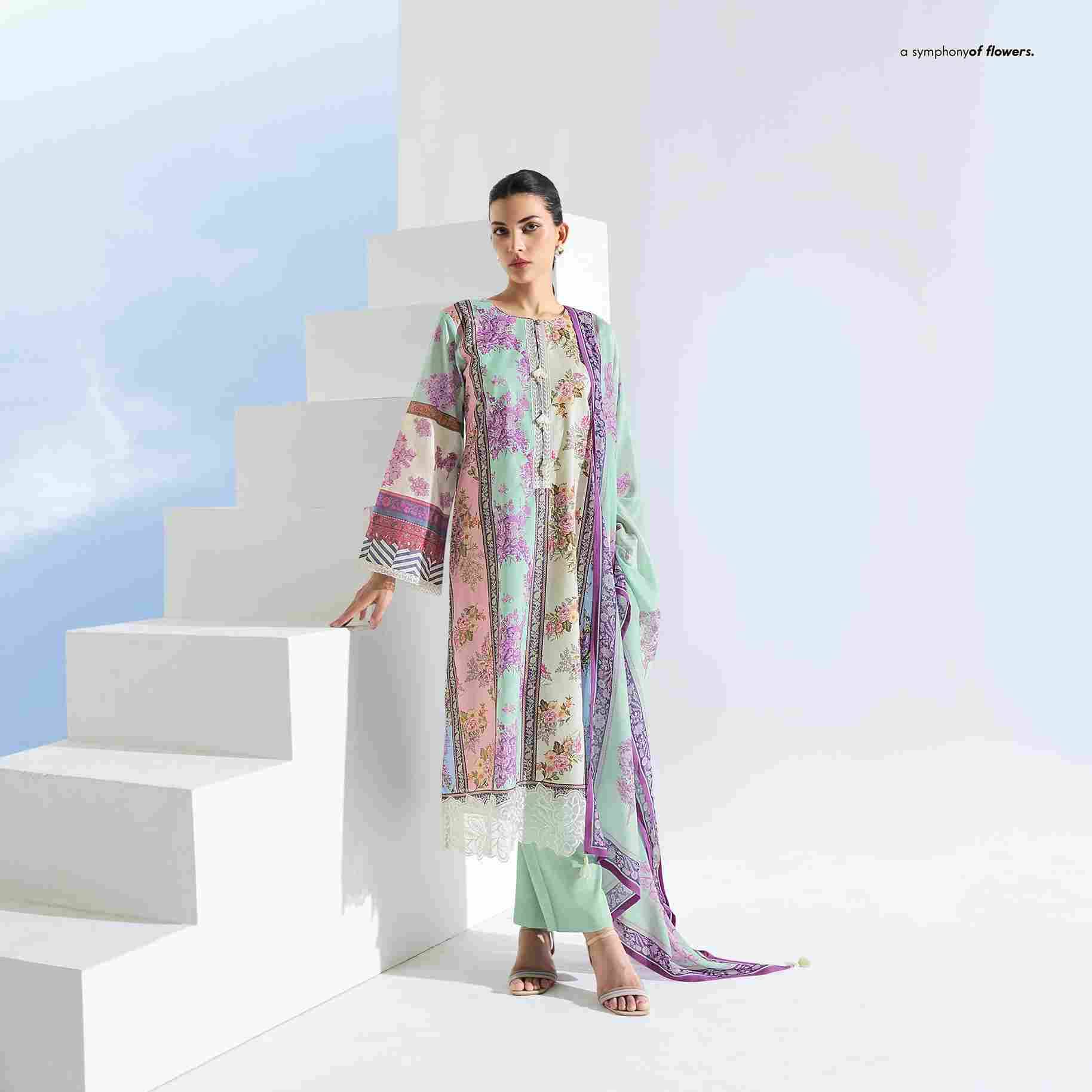 Rhythm By Sohni 331 To 334 Series Beautiful Suits Colorful Stylish Fancy Casual Wear & Ethnic Wear Pure Cotton Lawn Embroidery Dresses At Wholesale Price