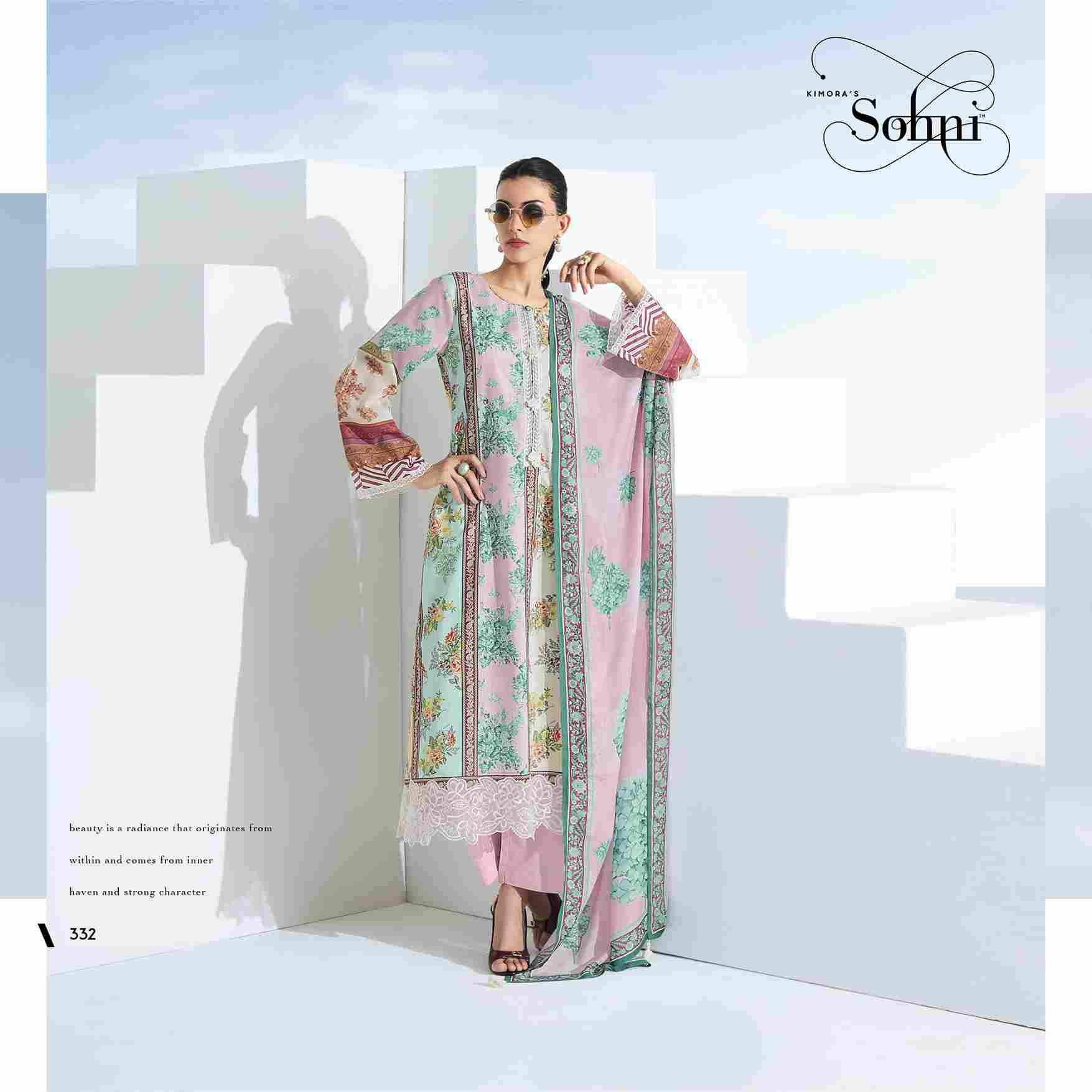 Rhythm By Sohni 331 To 334 Series Beautiful Suits Colorful Stylish Fancy Casual Wear & Ethnic Wear Pure Cotton Lawn Embroidery Dresses At Wholesale Price
