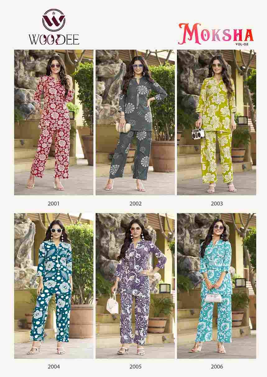 Moksha Vol-2 By Woodee 2001 To 2004 Series Designer Stylish Fancy Colorful Beautiful Party Wear & Ethnic Wear Collection Heavy Rayon Co-Ord At Wholesale Price