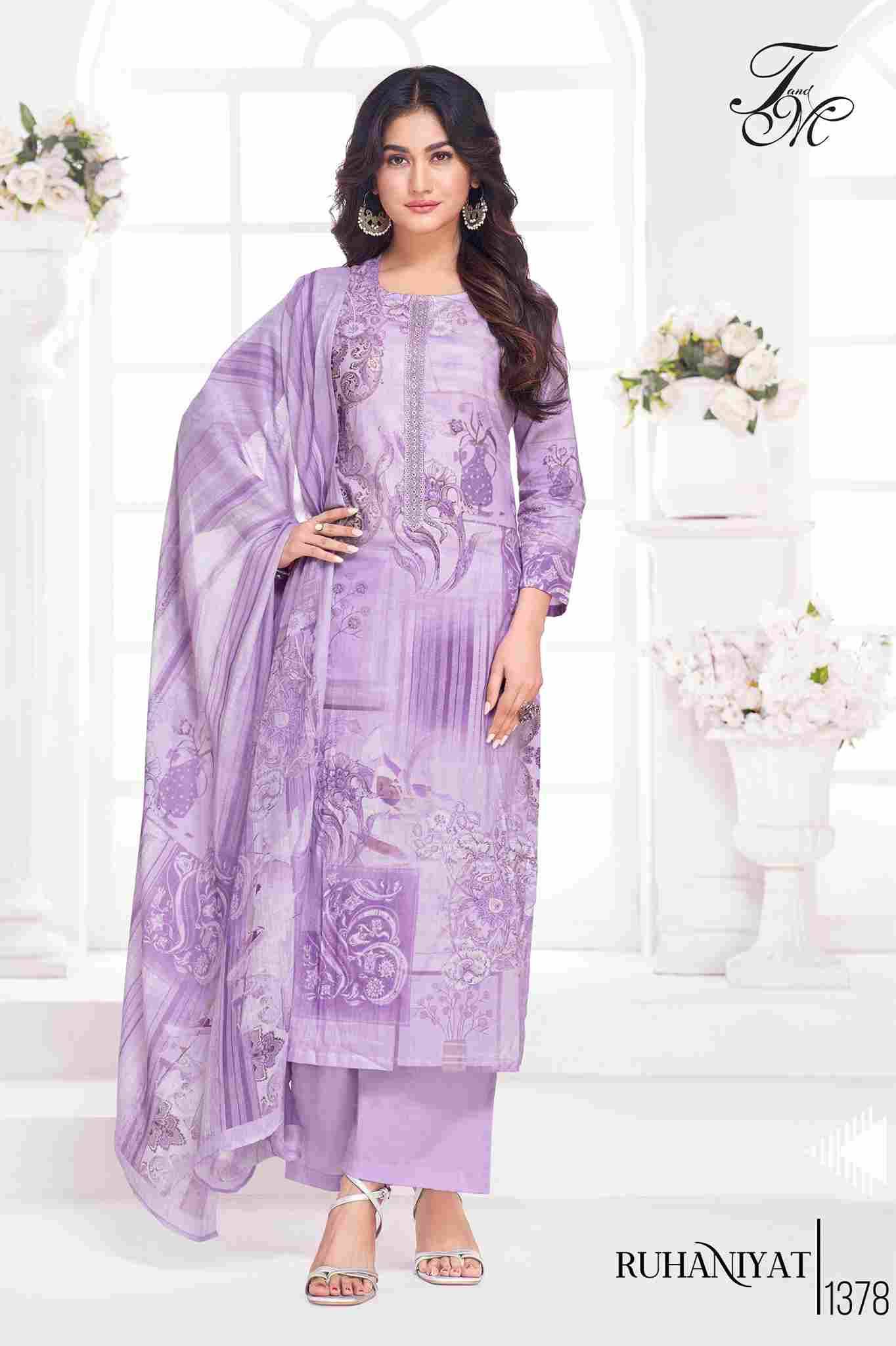 Ruhaniyat By T And M Designer Studio Beautiful Festive Suits Colorful Stylish Fancy Casual Wear & Ethnic Wear Pure Linen Dresses At Wholesale Price