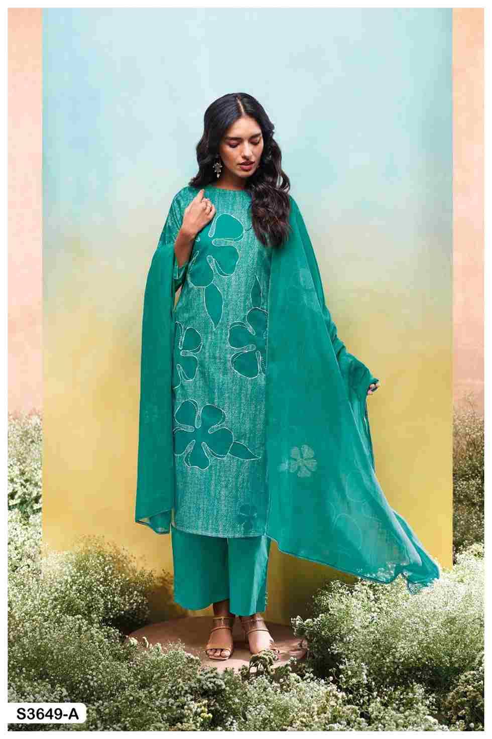 Sanuthi-3649 By Ganga Fashion 3649-A To 3649-D Series Beautiful Festive Suits Colorful Stylish Fancy Casual Wear & Ethnic Wear Pure Cotton Dresses At Wholesale Price