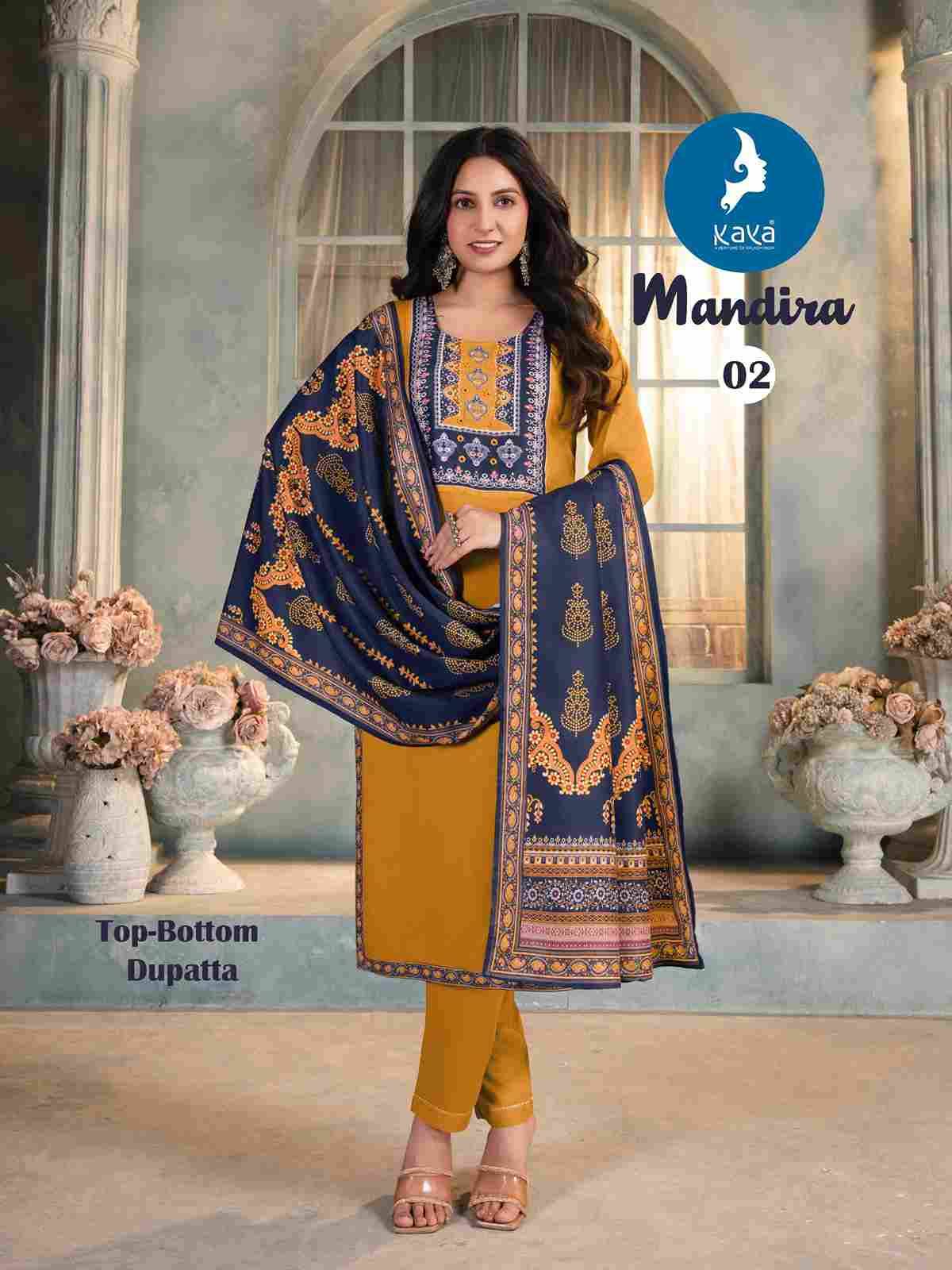 Mandira By Kaya 01 To 06 Series Beautiful Festive Suits Colorful Stylish Fancy Casual Wear & Ethnic Wear Rayon Print Dresses At Wholesale Price