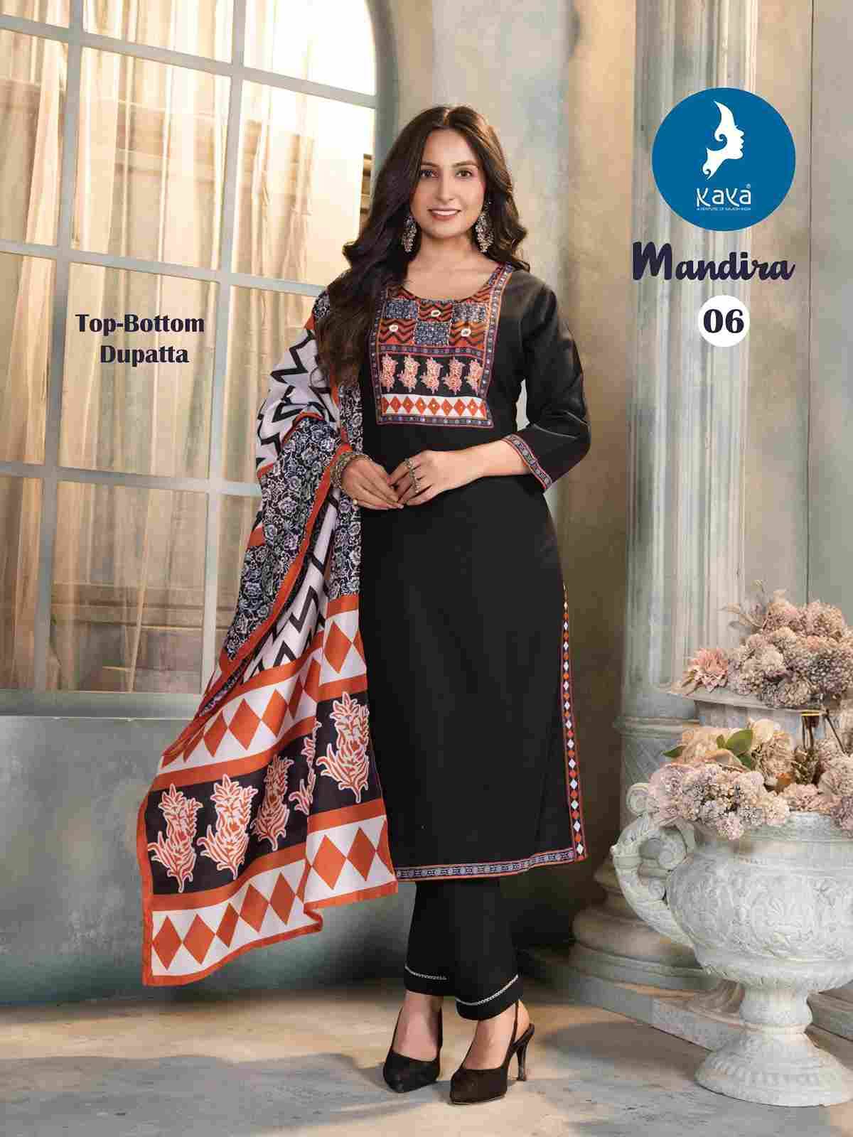 Mandira By Kaya 01 To 06 Series Beautiful Festive Suits Colorful Stylish Fancy Casual Wear & Ethnic Wear Rayon Print Dresses At Wholesale Price