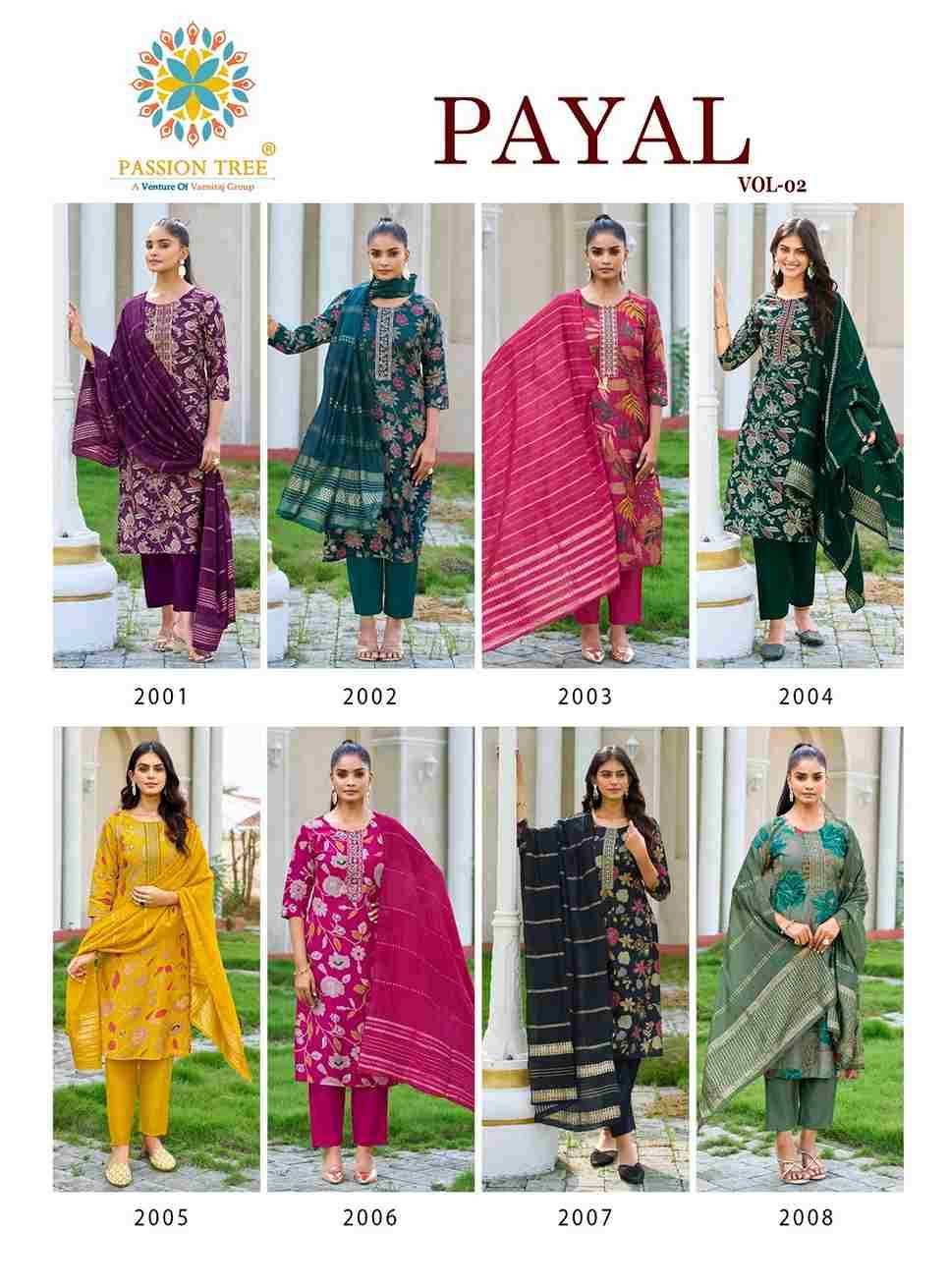 Payal Vol-2 By Passion Tree 2001 To 2008 Series Beautiful Festive Suits Colorful Stylish Fancy Casual Wear & Ethnic Wear Vertican Print Dresses At Wholesale Price