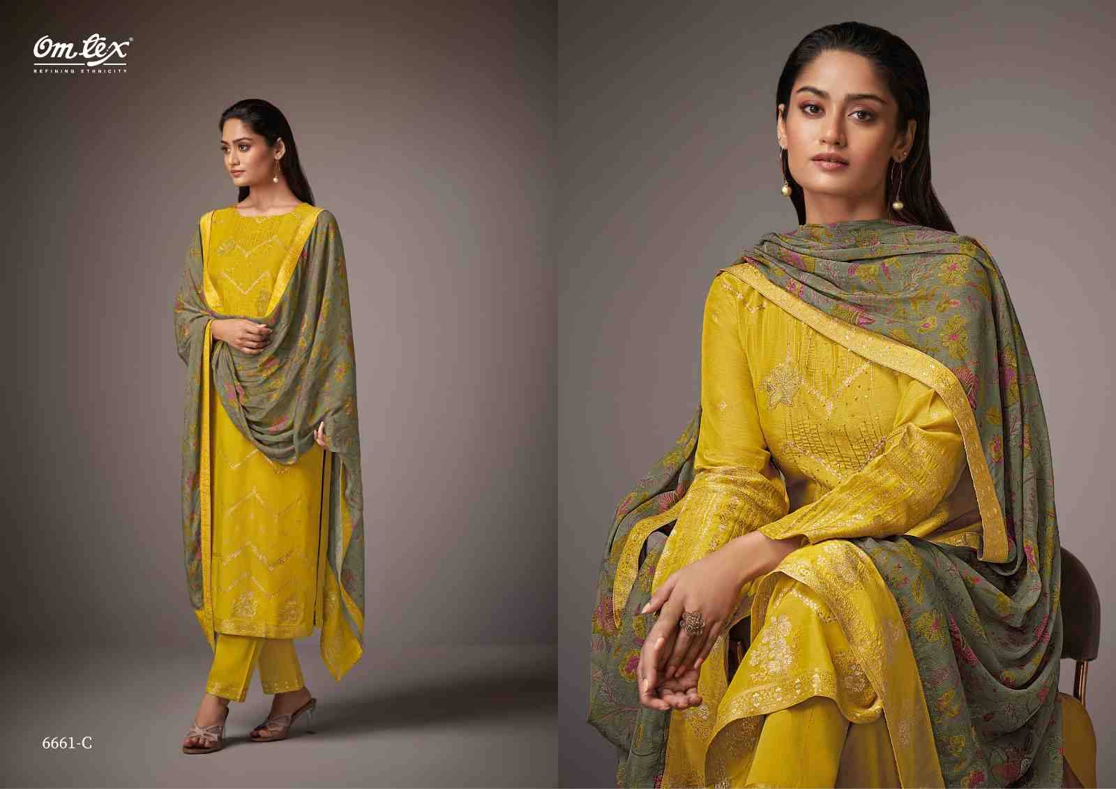 Tahira By Om Tex 6661-A To 6661-D Series Beautiful Suits Stylish Fancy Colorful Party Wear & Ethnic Wear Muslin Jacquard Dresses At Wholesale Price
