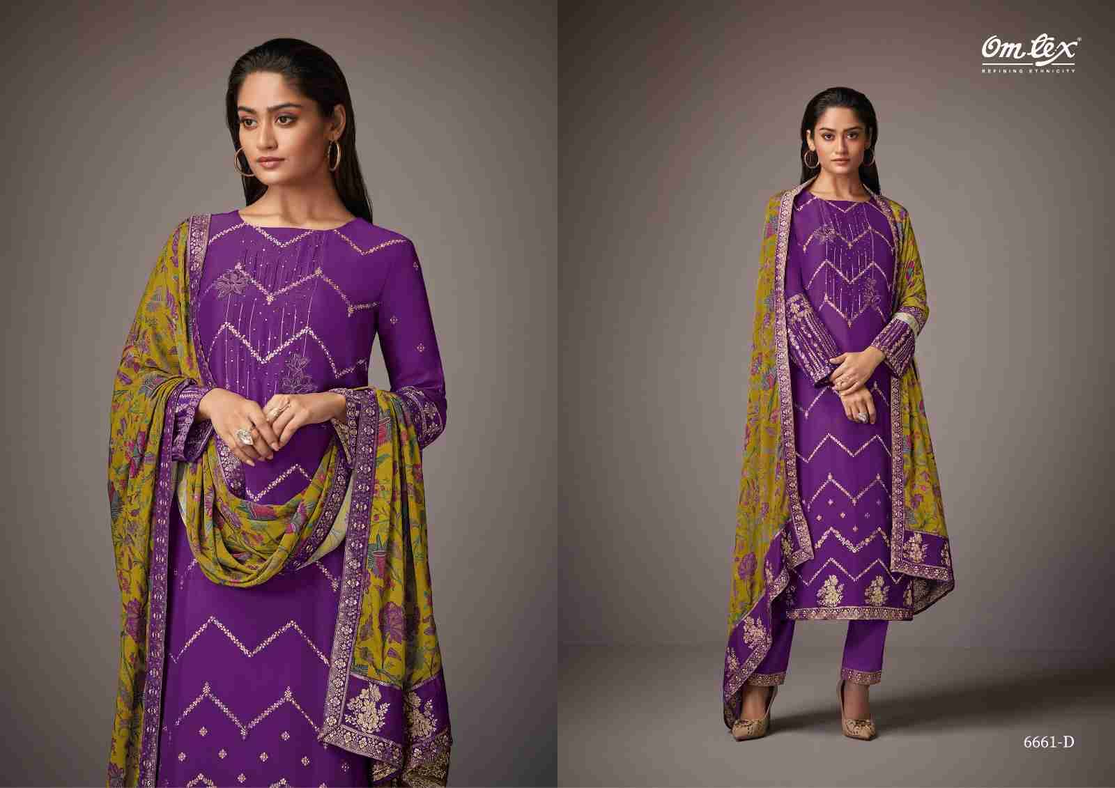 Tahira By Om Tex 6661-A To 6661-D Series Beautiful Suits Stylish Fancy Colorful Party Wear & Ethnic Wear Muslin Jacquard Dresses At Wholesale Price