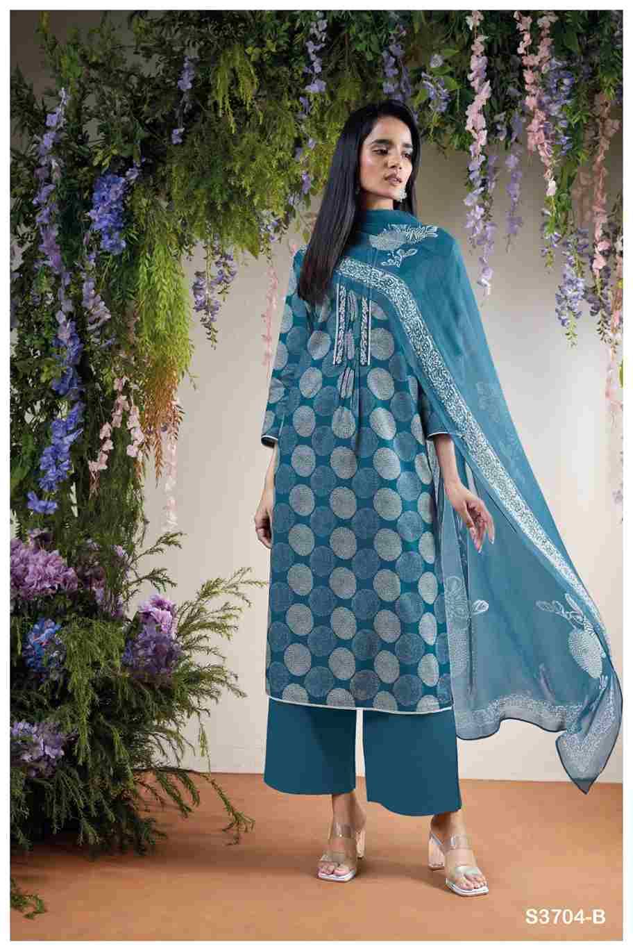 Zerina-3704 By Ganga Fashion 3704-A To 3704-D Series Beautiful Festive Suits Colorful Stylish Fancy Casual Wear & Ethnic Wear Premium Cotton Dresses At Wholesale Price